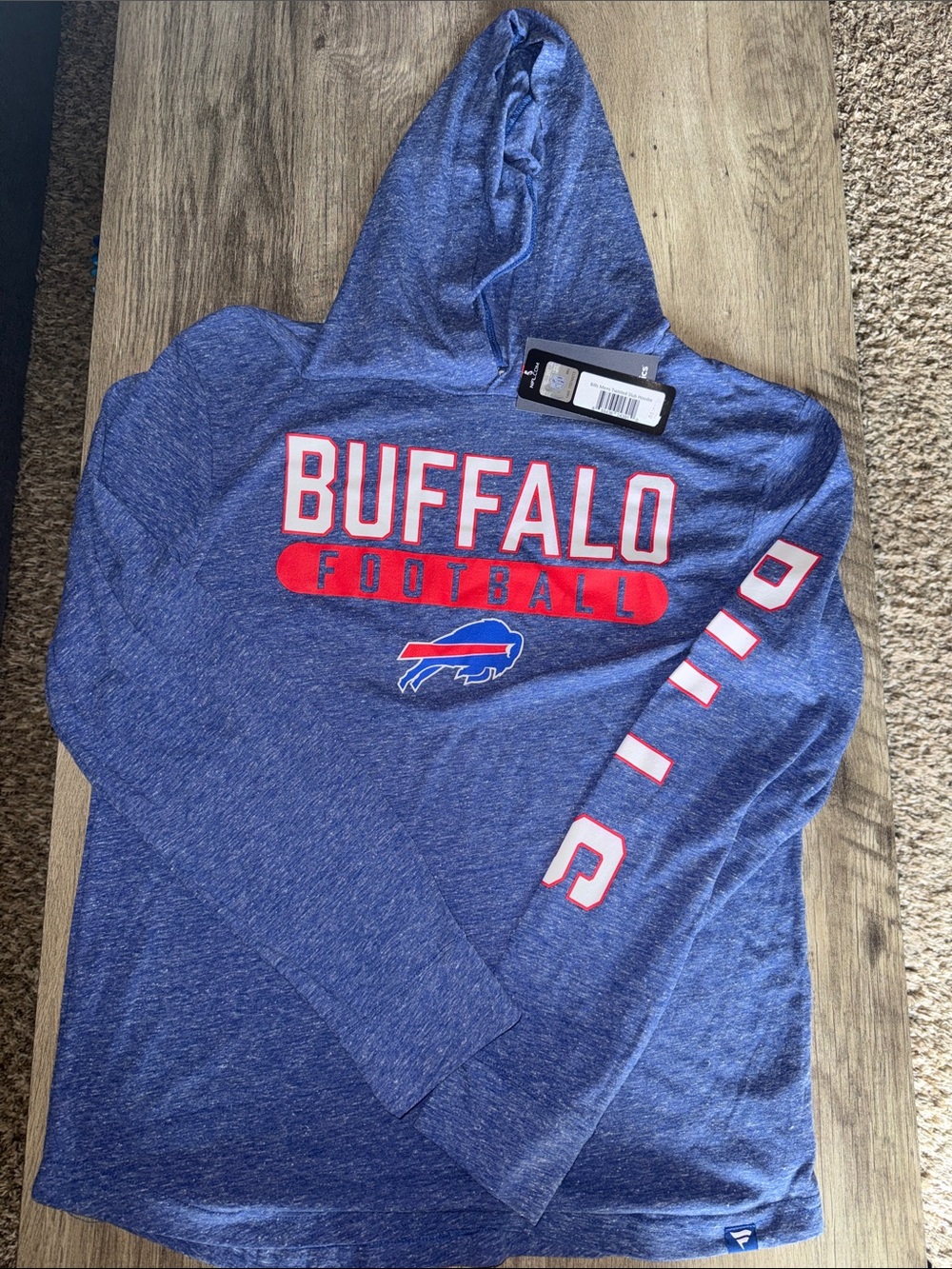 Buffalo Football Men’s Hooded Long Sleeve Tee - Royal Blue